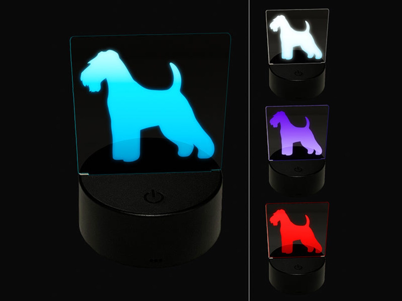 Welsh Terrier Dog Solid 3D Illusion LED Night Light Sign Nightstand Desk Lamp